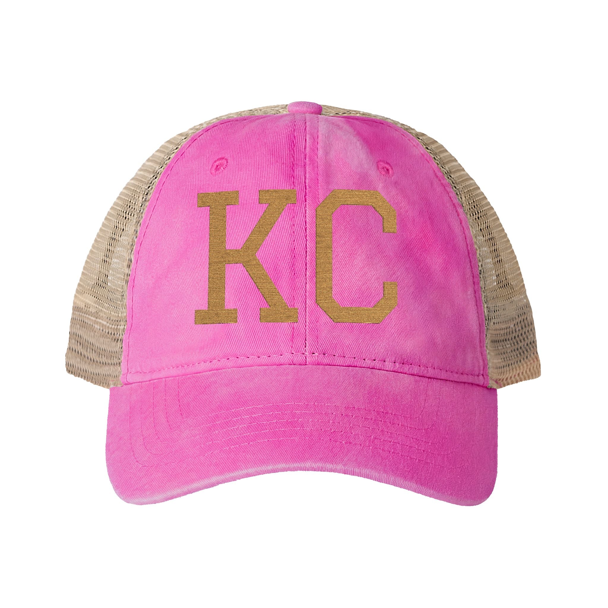 KC | Washed Mesh-Back Embroidered Cap