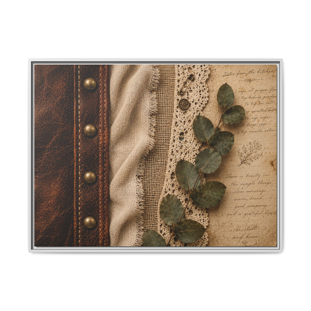 Kitchen Letters | Framed Canvas Wall Art