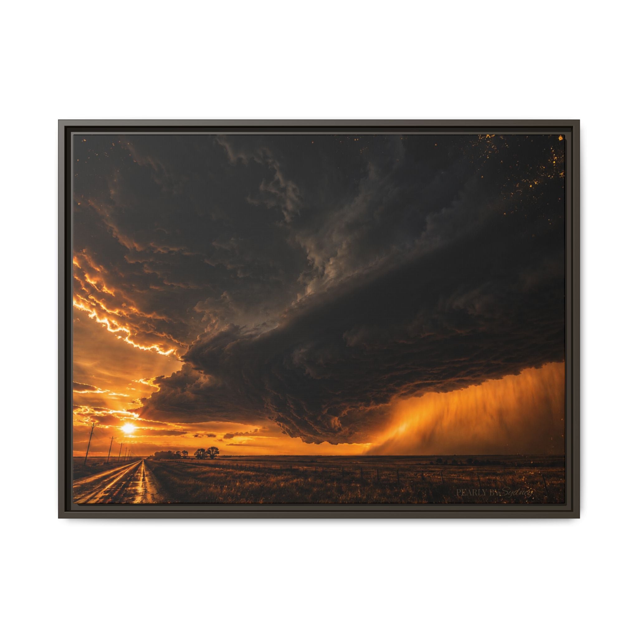 Golden Reckoning — Framed Canvas Wall Art