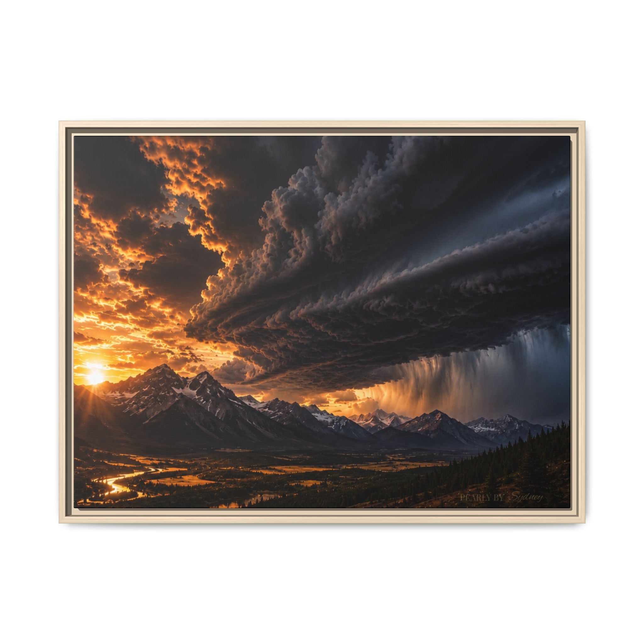 Mountain Tempest | Framed Canvas Wall Art