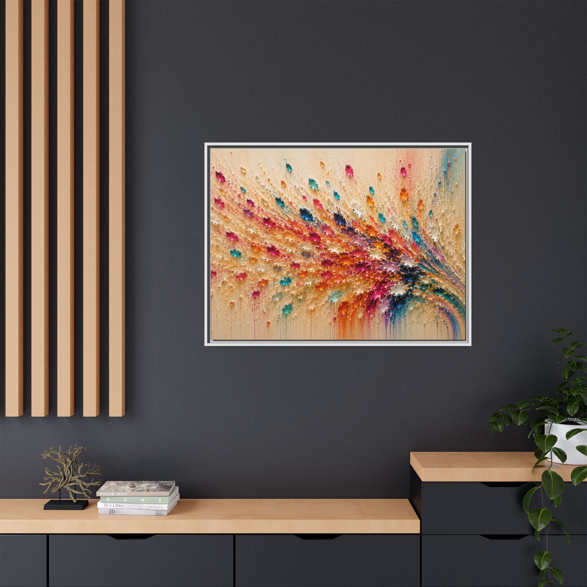 Gemstone Cascade I | Framed Canvas Wall Art