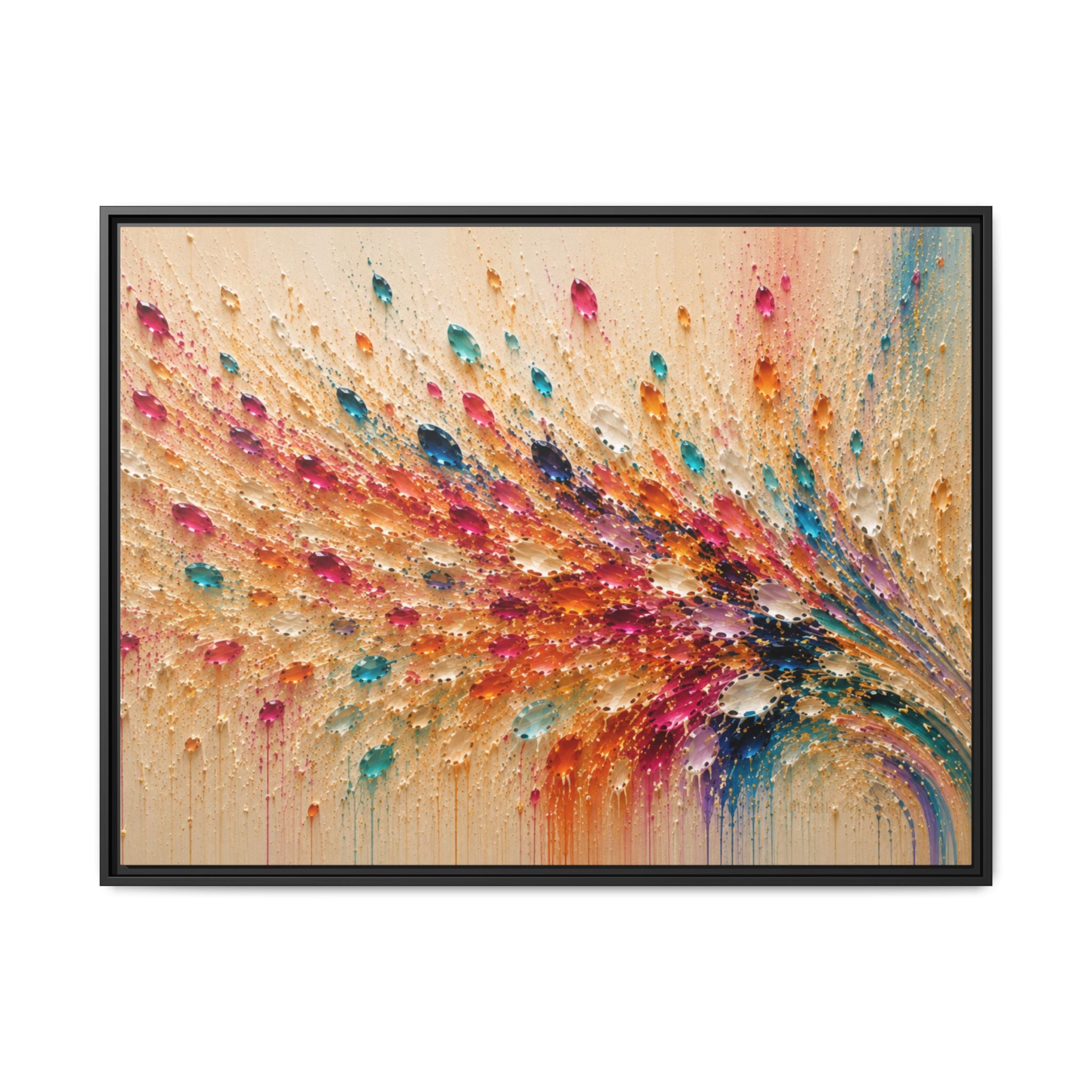 Gemstone Cascade I | Framed Canvas Wall Art