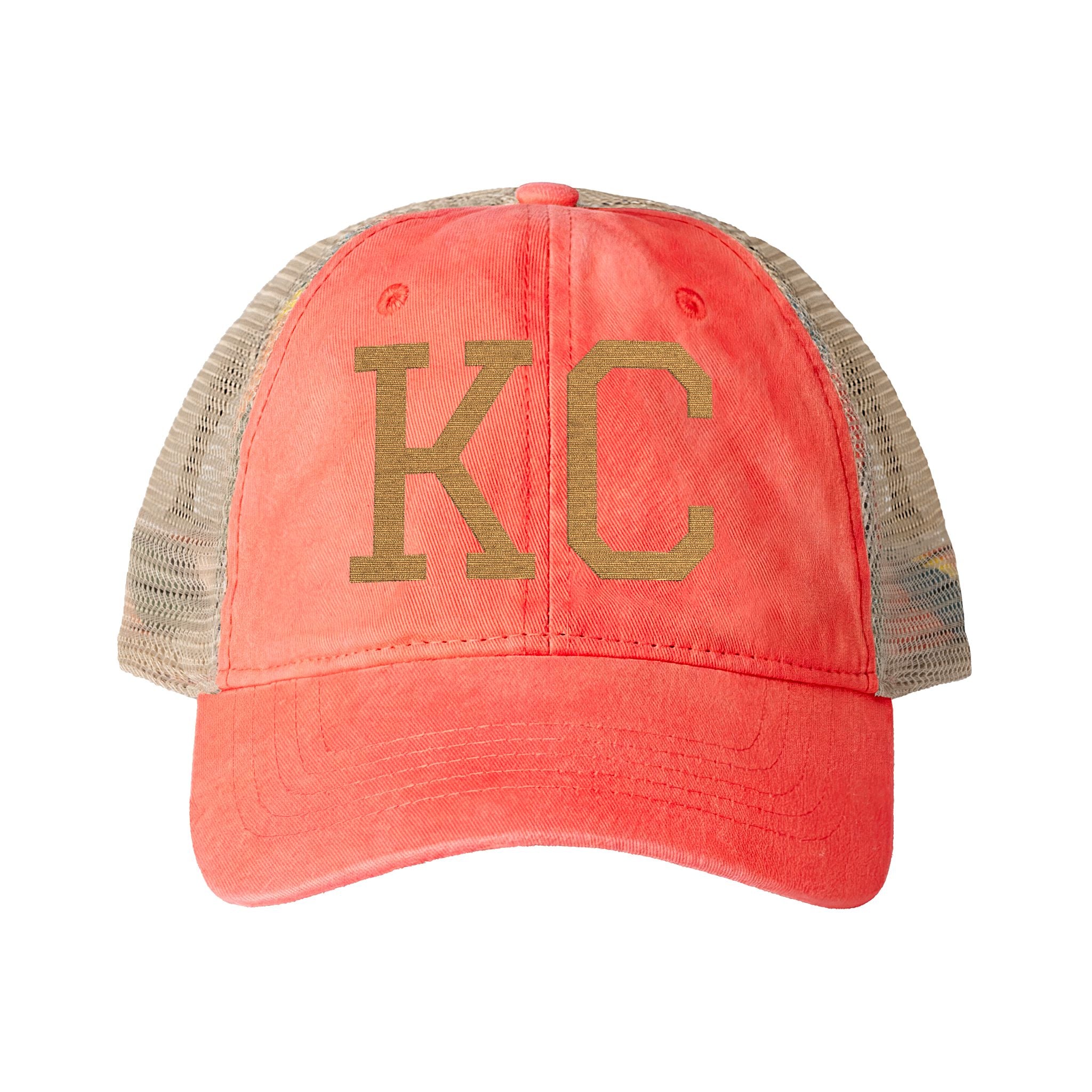 KC | Washed Mesh-Back Embroidered Cap