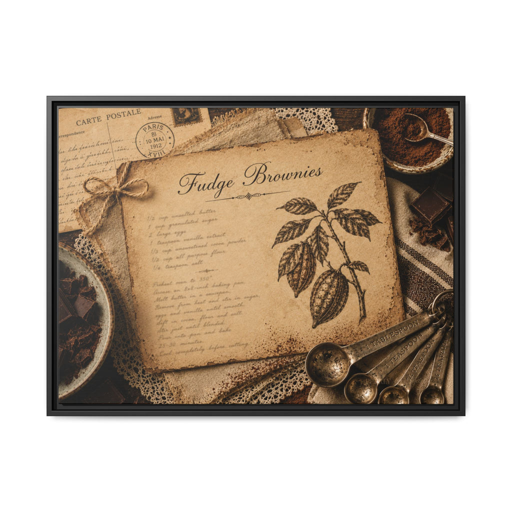 Fudge Brownies | Framed Canvas Wall Art