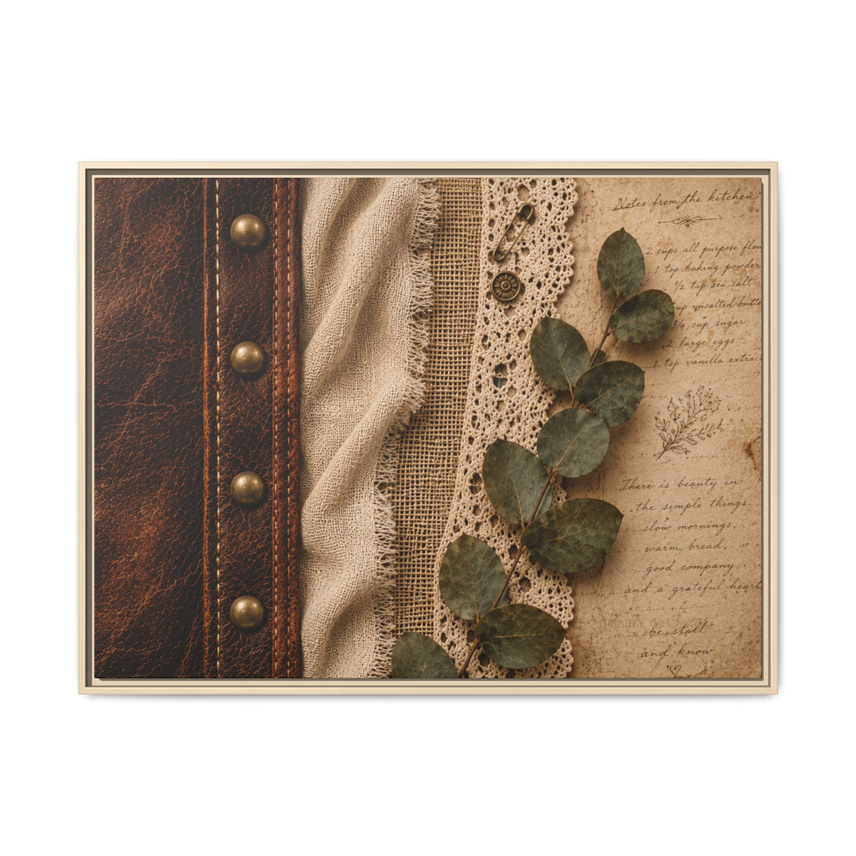 Kitchen Letters | Framed Canvas Wall Art