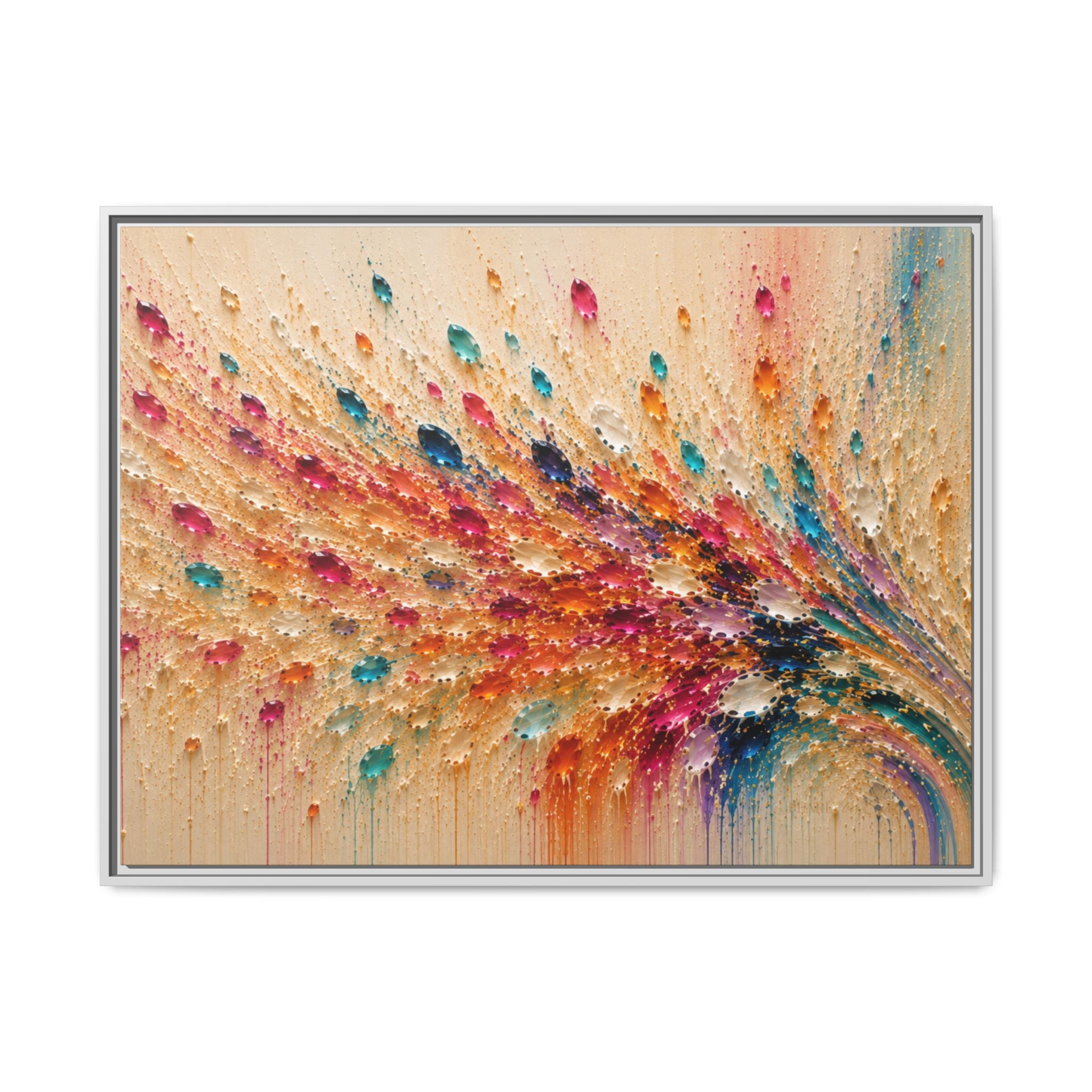 Gemstone Cascade I | Framed Canvas Wall Art
