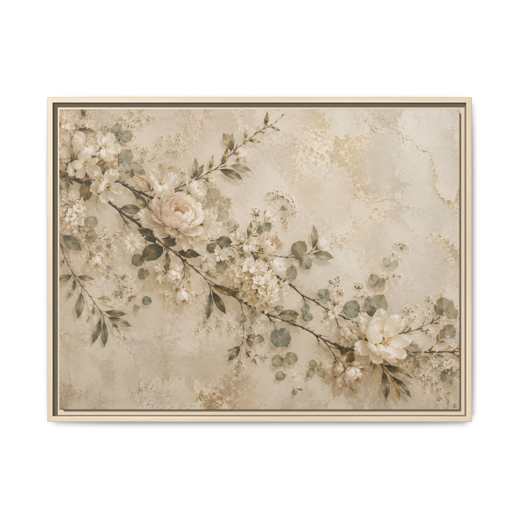 Ivory Reverie | Framed Canvas Wall Art